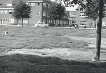 502927 Gezicht op het plantsoen aan de Schutstraat te Utrecht, met in het midden de Azaleastraat.